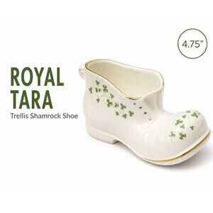 Royal Tara Trellis Shamrock Shoe Ireland Irish Giftware Porcelain